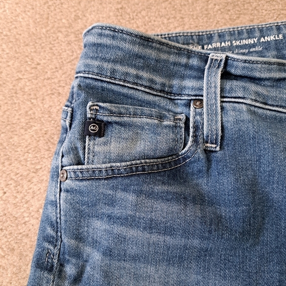 Adriano Goldschmied Jeans Womens 28 Blue Denim The Farrah Skinny Ankle High Rise - Picture 4 of 13